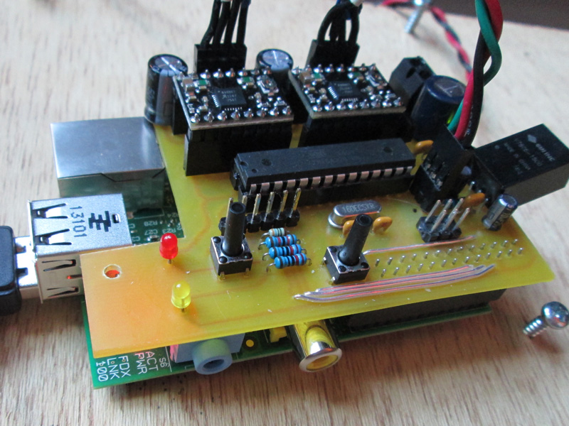 drawbot, milled PCB